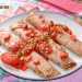 Crepes de espelta con plátano, fresas y pistachos