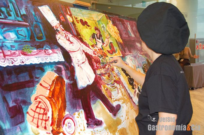 Obra de arte con alimentos