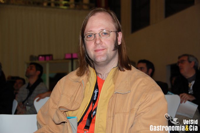 Cocinero Wylie Dufresne visita la feria Alimentaria