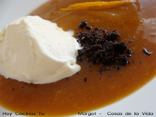 Postre Crema de calabaza y naranja