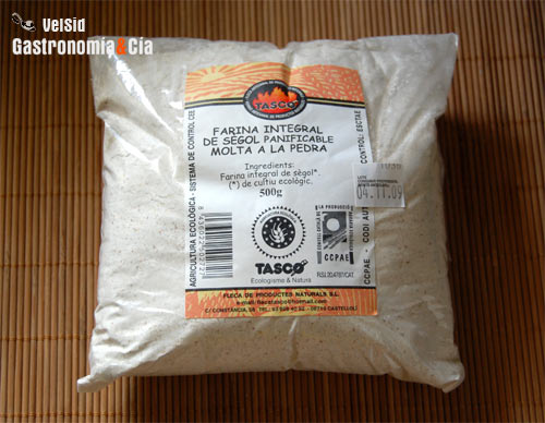 Harina integral de centeno ecológica Tasco