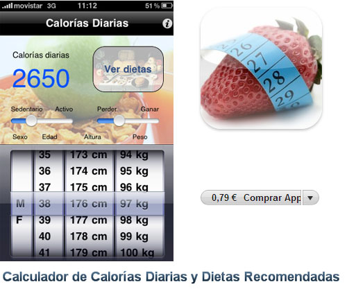 "Apporexia", aplicaciones para iPhone que puede favorecer la anorexia App Store