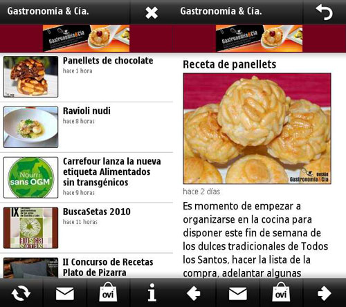 Aplicaciones de gastronomía para teléfonos móviles