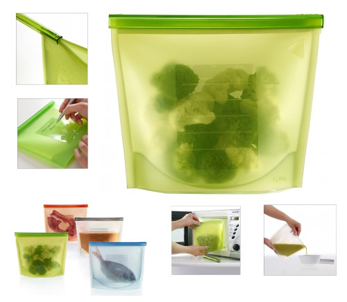 Bolsas de silicona para sustituir a las de plástico y las fiambreras porta  alimentos