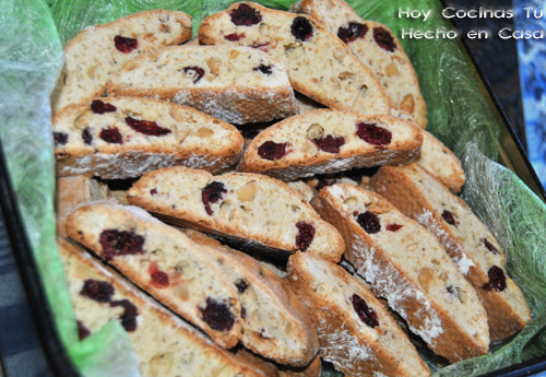 Hoy Cocinas Tú Biscotti de frutos secos y arándanos