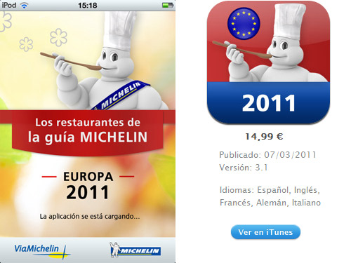 Guía Michelin Europa 2011 para iPhone Aplicaciones iPhone