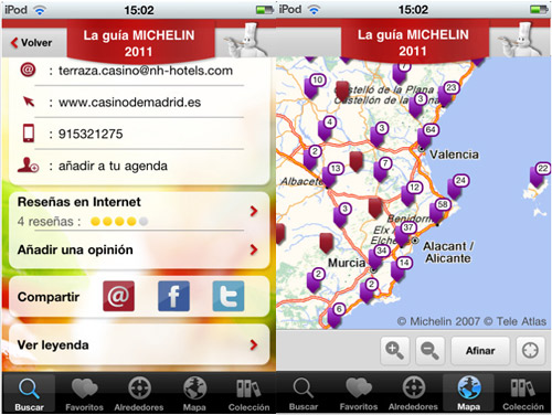 Guía Michelin de España para iPhone