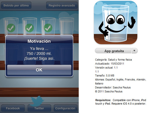 Alarma de hidratación