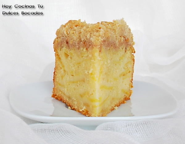 Bizcocho de manzana con streusel de avellanas Hoy Cocinas Tú