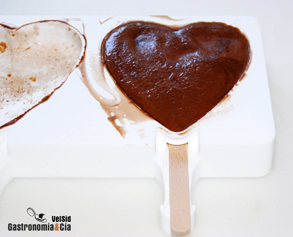 Molde para helado con forma de corazón