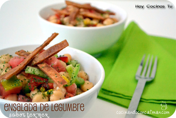 Ensalada de legumbres sabor tex-mex Hoy Cocinas Tú