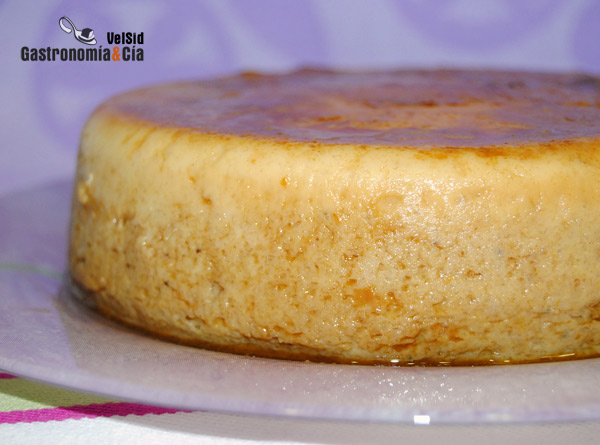 Flan de plátano en microondas