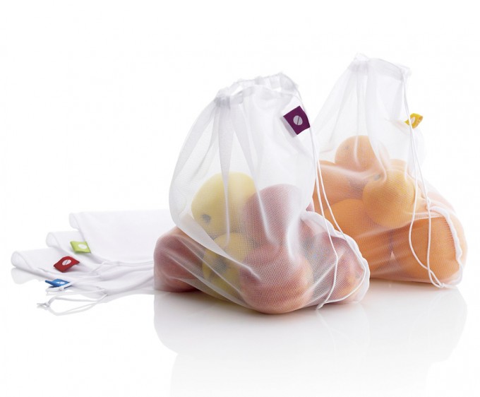 Bolsa de tela pequeña con verduras para una vida ecológica sin bolsas de  plástico