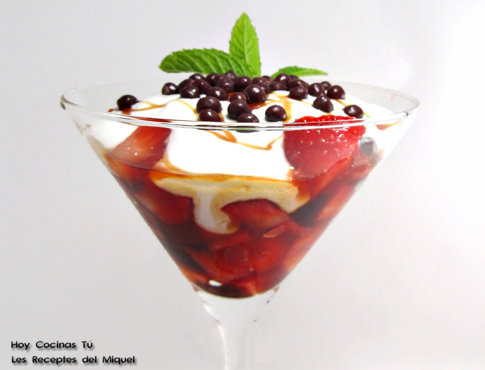 Hoy Cocinas Tú: Fresas con yogur y Pedro Ximénez