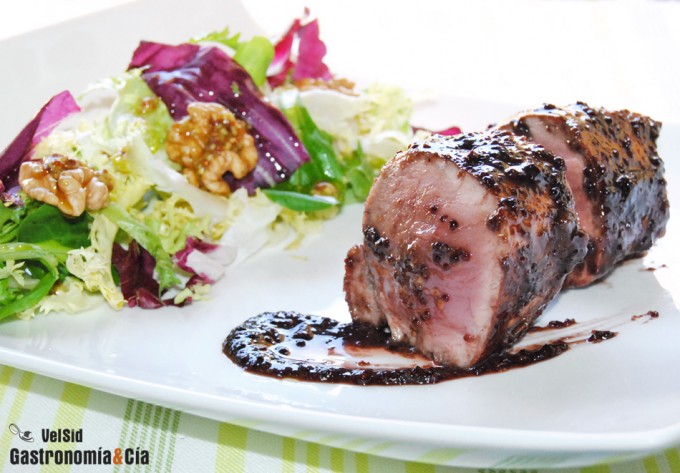 Receta de solomillo al vino