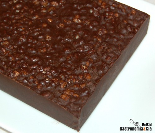 Turrón de chocolate crujiente