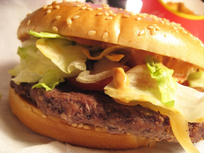 Contenido calórico menús fast food