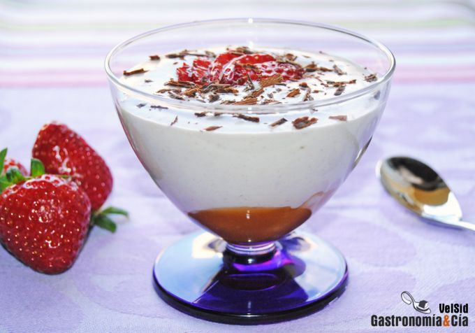 Mousse de plátano y caramelo