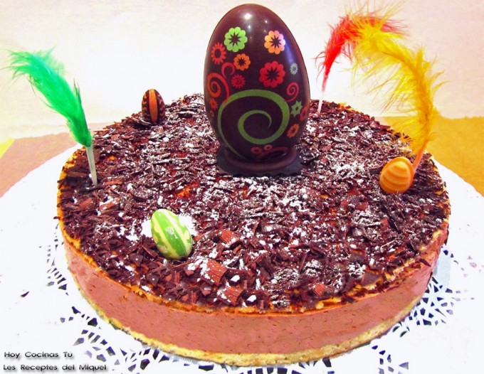 Tarta mousse de chocolate y naranja. Mona de Pascua Hoy Cocinas Tú