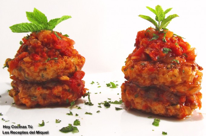 Pasteles de bacalao con salsa de tomate Hoy Cocinas Tú