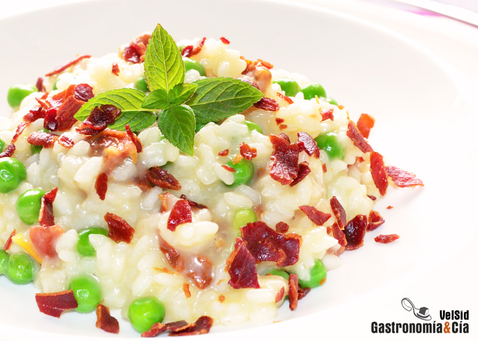 Risotto de guisantes y jamón | Gastronomía & Cía