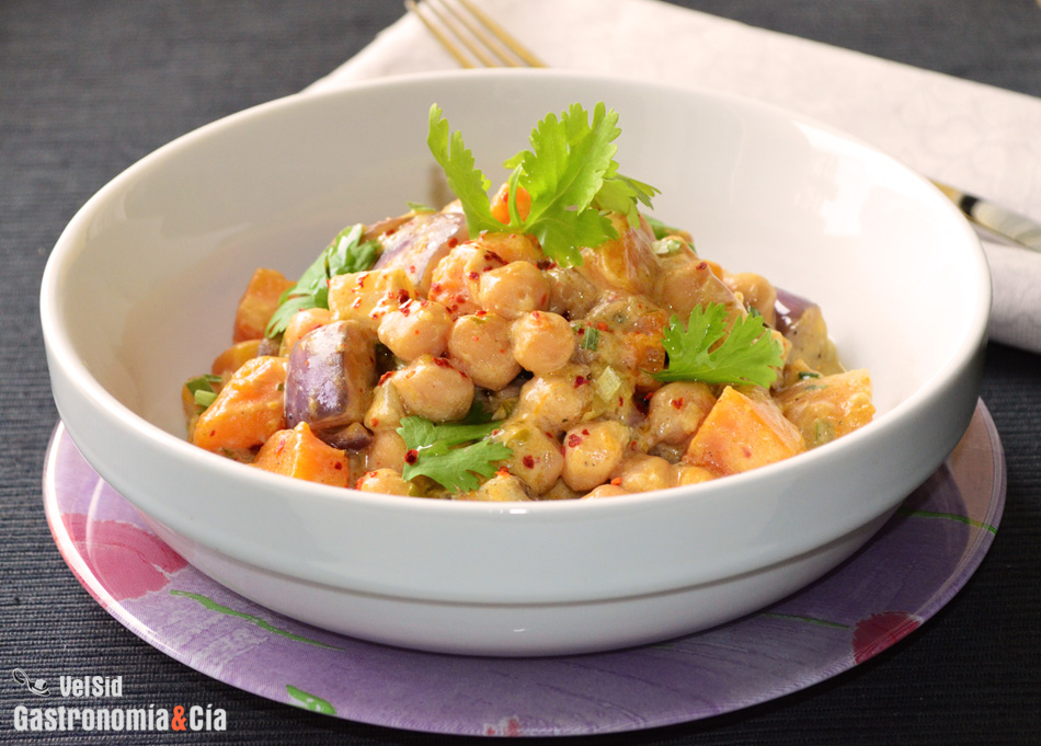 Curry de garbanzos y calabaza Gastronomía & Cía