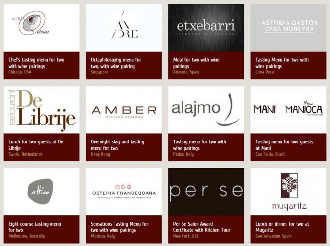 Menú en los Mejores Restaurantes del Mundo