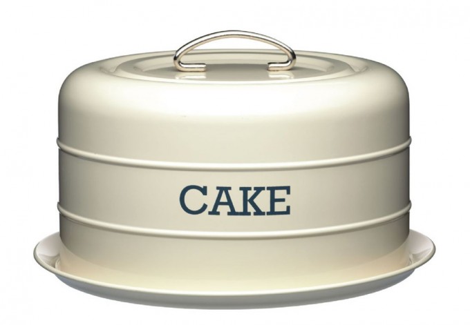 Living Nostalgia Antique Cream Domed Cake Tin Kitchen Kraft