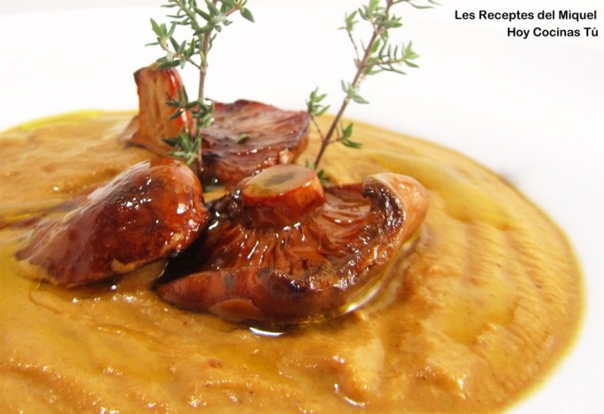 Crema de níscalos al aroma de tomillo Hoy Cocinas Tú