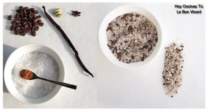 Sal aromatizada con café
