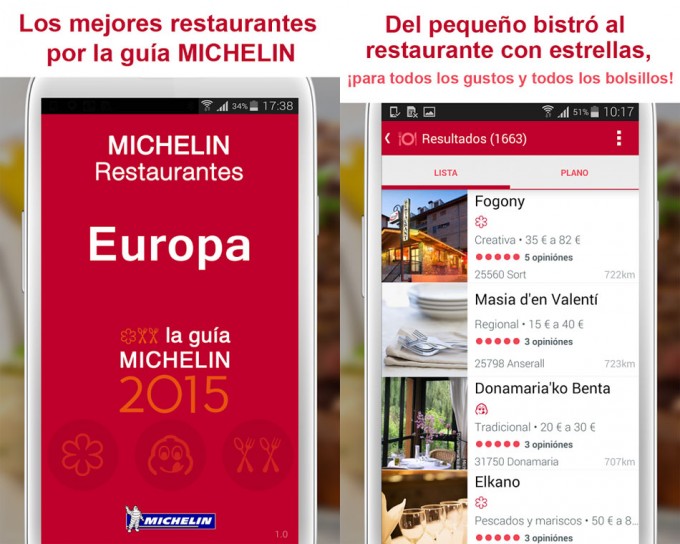 Guía Michelin de restaurantes europeos