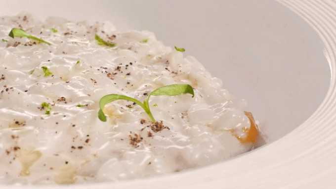 Falso risotto de calamar con toques thai de Paco Roncero Falso risotto de calamar con toques thai