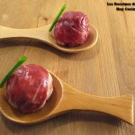 Bombón salado de jamón, queso, nueces y dátiles