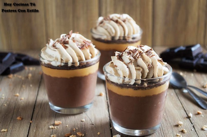 Mousse de chocolate, toffee, café y Amaretto Hoy Cocinas Tú