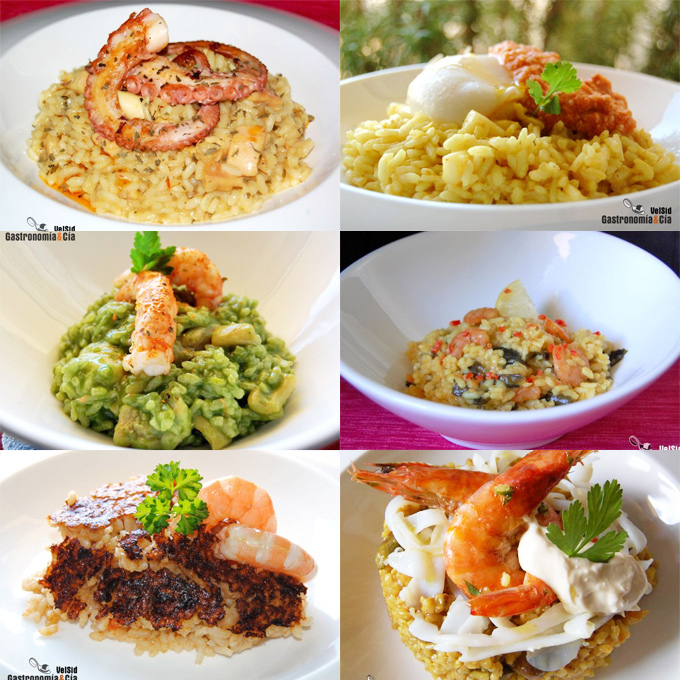 Doce recetas de arroz con pescado y marisco
