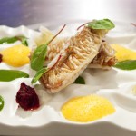 Salmonete con escamas comestibles de Martín Berasategui