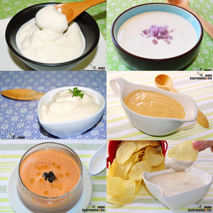 Salsas para ensaladas, pescados y carnes
