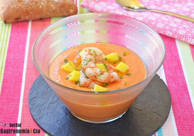 Salmorejo de mango