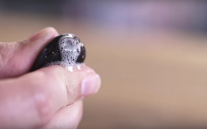 Fruta con gas o fruta achampañada