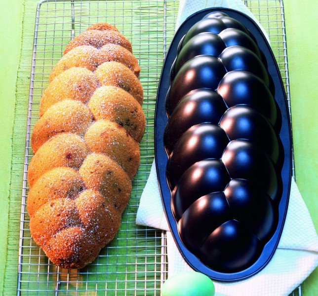 Molde para bizcocho con forma de trenza Molde trenza pan