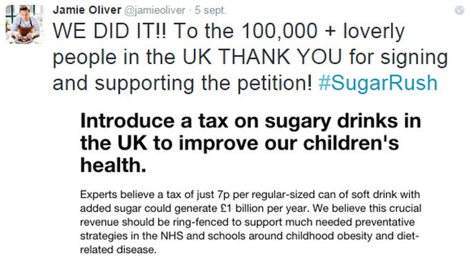 Bebidas y refrescos azucarados en el Reino Unido