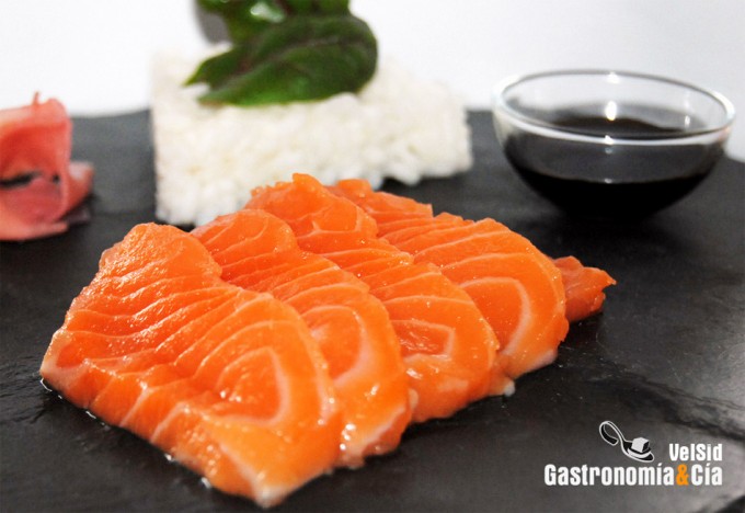 Consumo de salmón para sushi