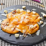 Persimon con queso y nueces