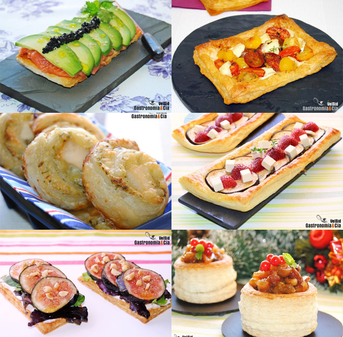 Recetas de aperitivos con hojaldre Aperitivos con hojaldre
