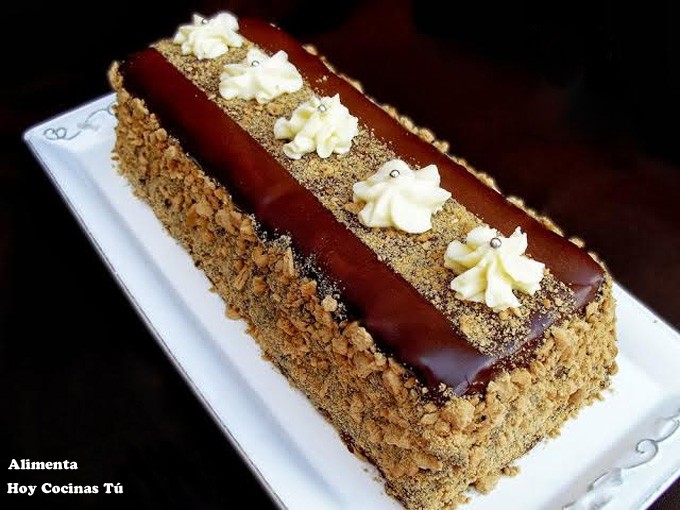 Tarta de galletas con dos chocolates Tarta de galletas y chocolate