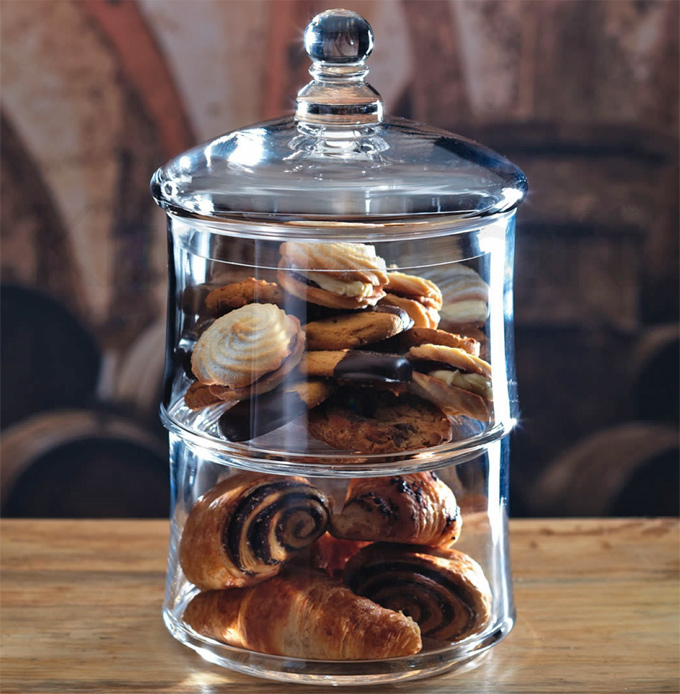 Tarro de vidrio para guardar repostería