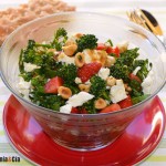 Bimi con fresas y queso feta