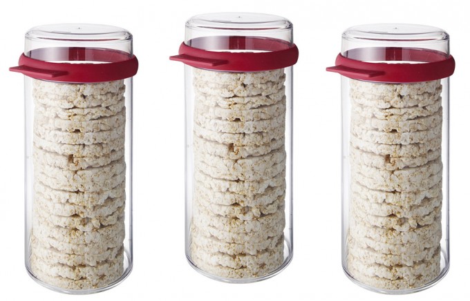 Recipiente para galletas de arroz