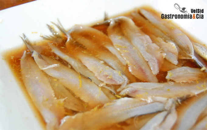 Boquerones marinados