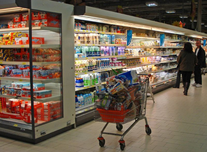 Alimentos que se comercializan en un supermercado